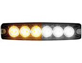 BUYERS PROD 8892202 LIGHT STROBE 5-1/8IN 6-LED AMBER/CL 5.14 Inch Length x Inch Width x 1.18 Height; Magnetic and Permanent Surface Mounting; Strobe; Clear Lens; 6 Amber LED Bulbs; 23 Flash Patterns